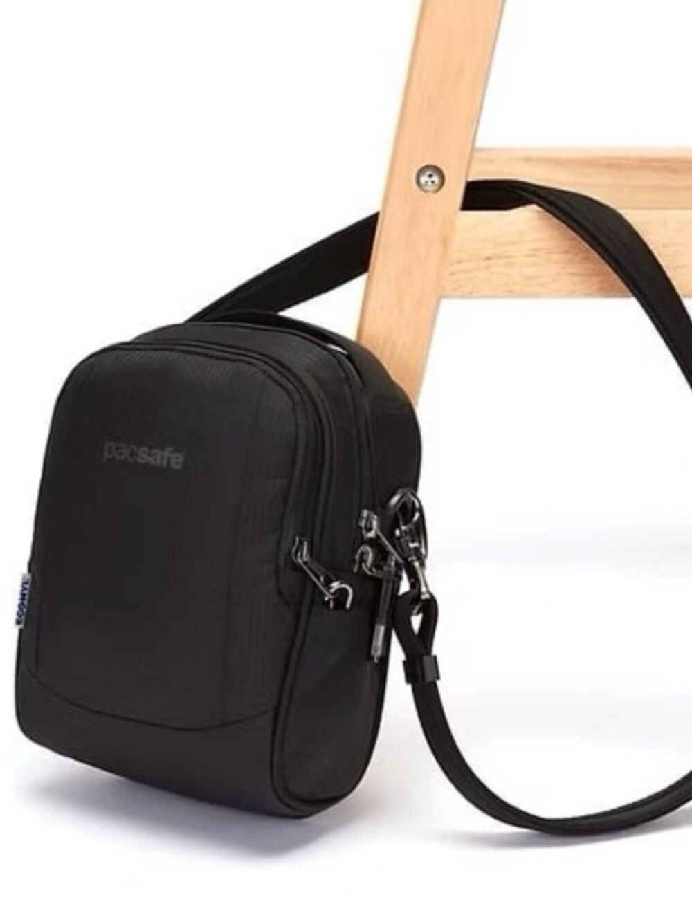 Pacsafe Black Compact Anti-Theft Crossbody Sling